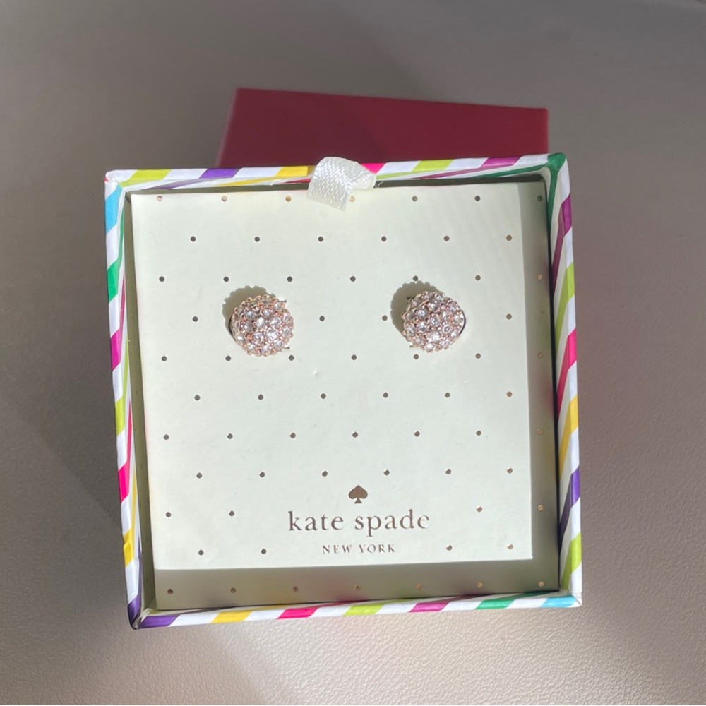 Kate Spade Glittering Pink Stud Earrings